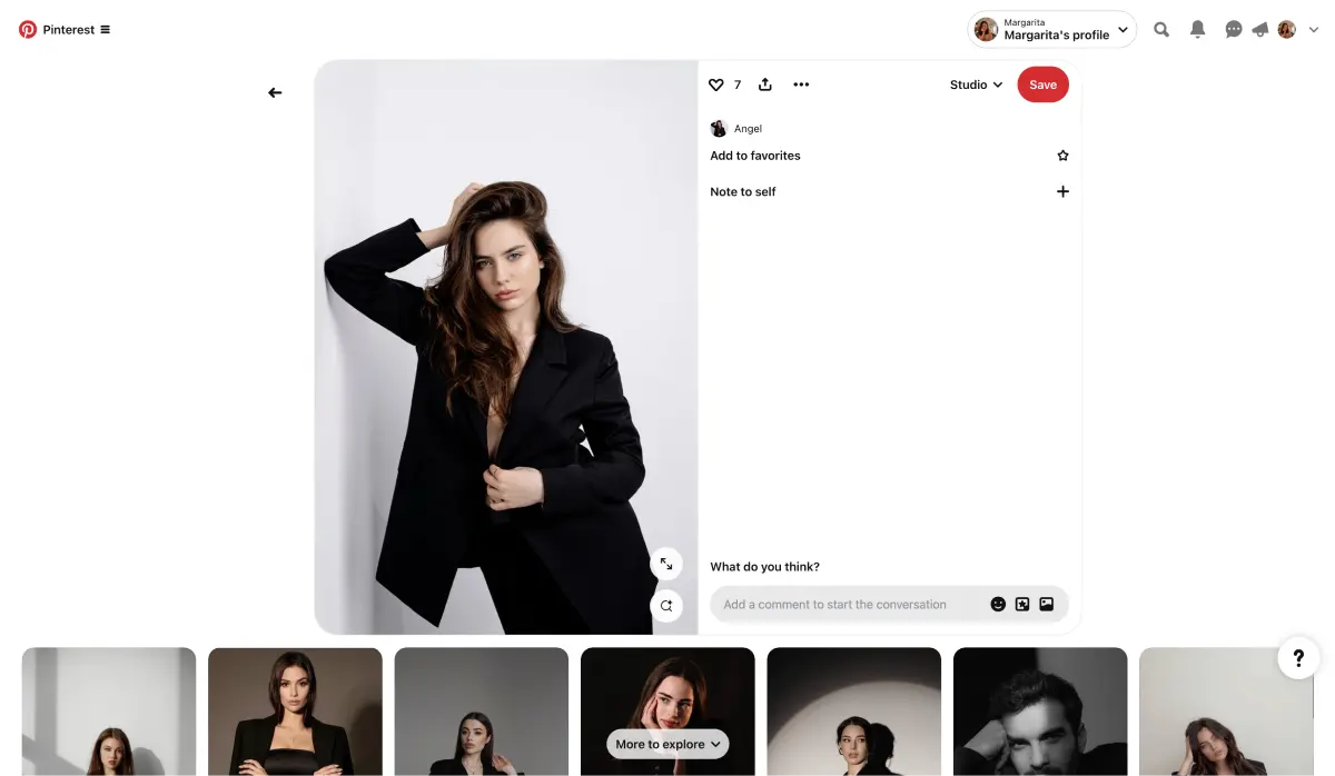 Pinterest-тен алынған скриншот
